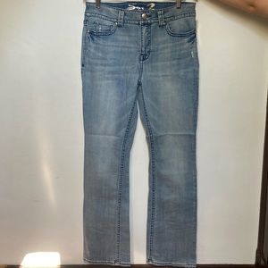 New With Tags Seven7 Starlette Mid Rise Boot stretch jeans size 12 Light Wash
